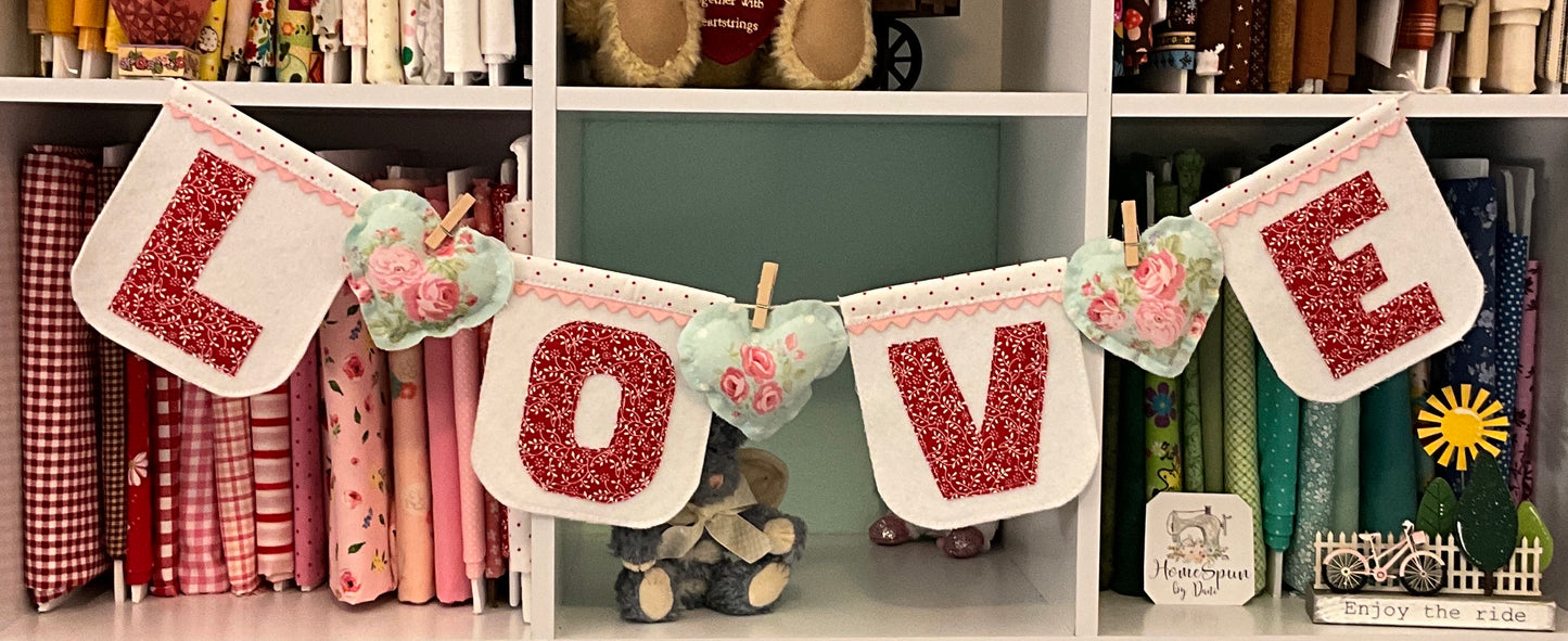 A Say It With LOVE Bunting (PDF Pattern)