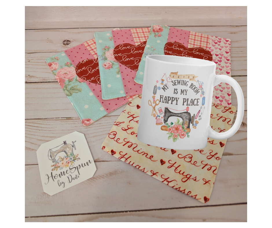 Hugs & Kisses Reversible Valentine Coaster