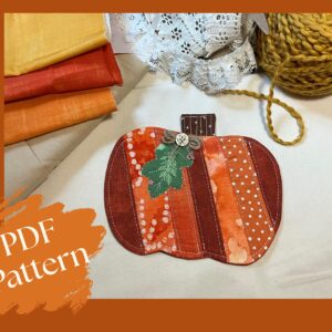 Scrappy Quilt-As-You-Go Pumpkin Coaster PDF