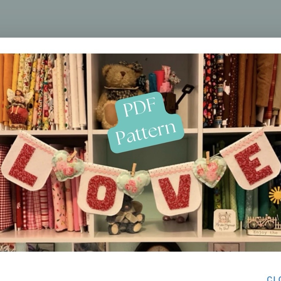 Say it with LOVE Bunting Pattern