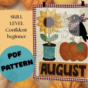 Sunflower Season and Mr. Crow, PDF Raw Appliqué Sewing Pattern