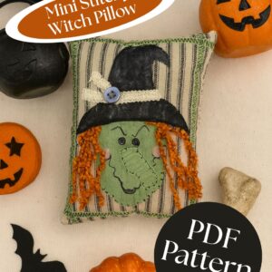 Mini Stitchy Witch Pillow—PDF Pattern